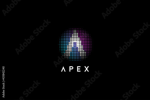 Letter A abstract ball logo
