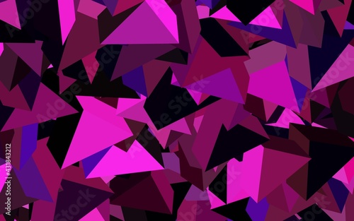 Dark Purple, Pink vector layout with lines, triangles.