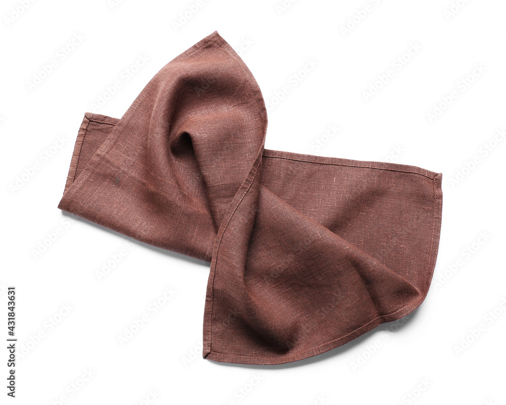 Fabric napkin on white background Fabric napkin on white background