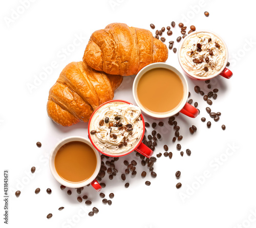 Freshly baked croissants an...