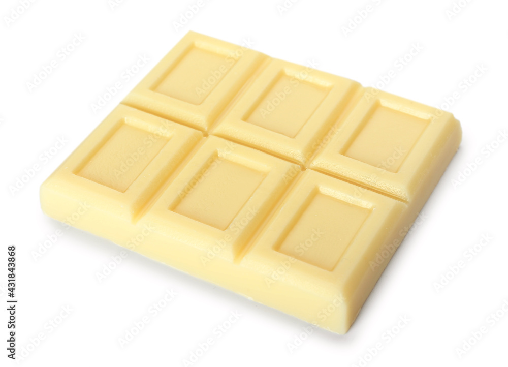 Tasty chocolate on white background