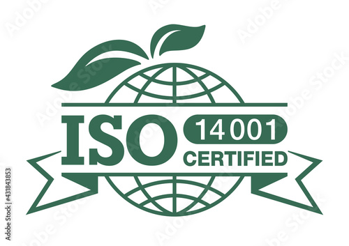 ISO 14001 certified standard isolated stamp