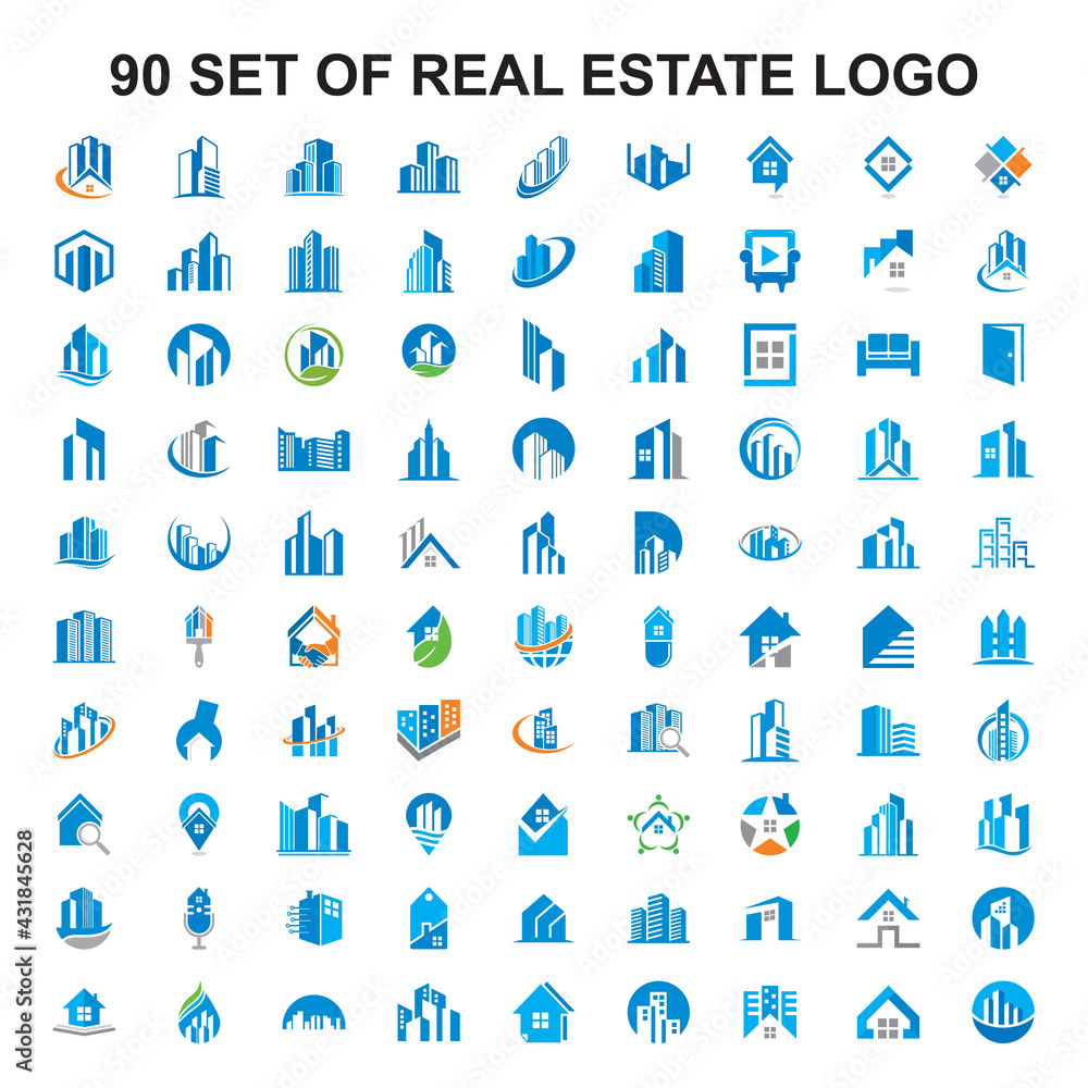 set of real estate logo , set of building vector set of real estate logo , set of building vector