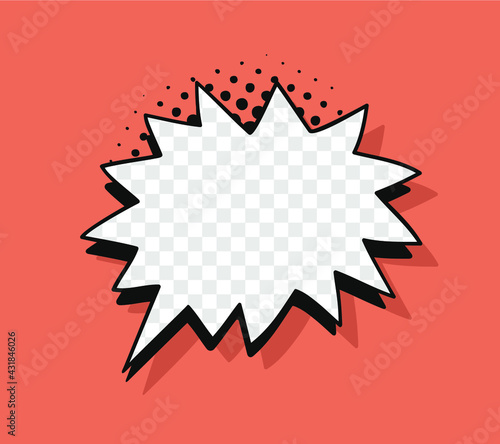 Wallpaper Mural Pop art speech bubble without text and Transparent Background. Cartoon style vector collection of frames. Comic illustration Torontodigital.ca