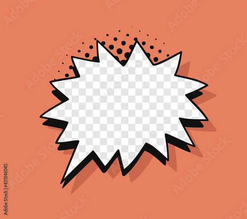 Wallpaper Mural Pop art speech bubble without text and Transparent Background. Cartoon style vector collection of frames. Comic illustration Torontodigital.ca