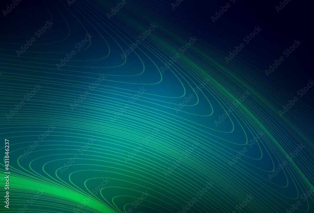 Dark Blue, Green vector backdrop with bent lines. Dark Blue, Green vector backdrop with bent lines.