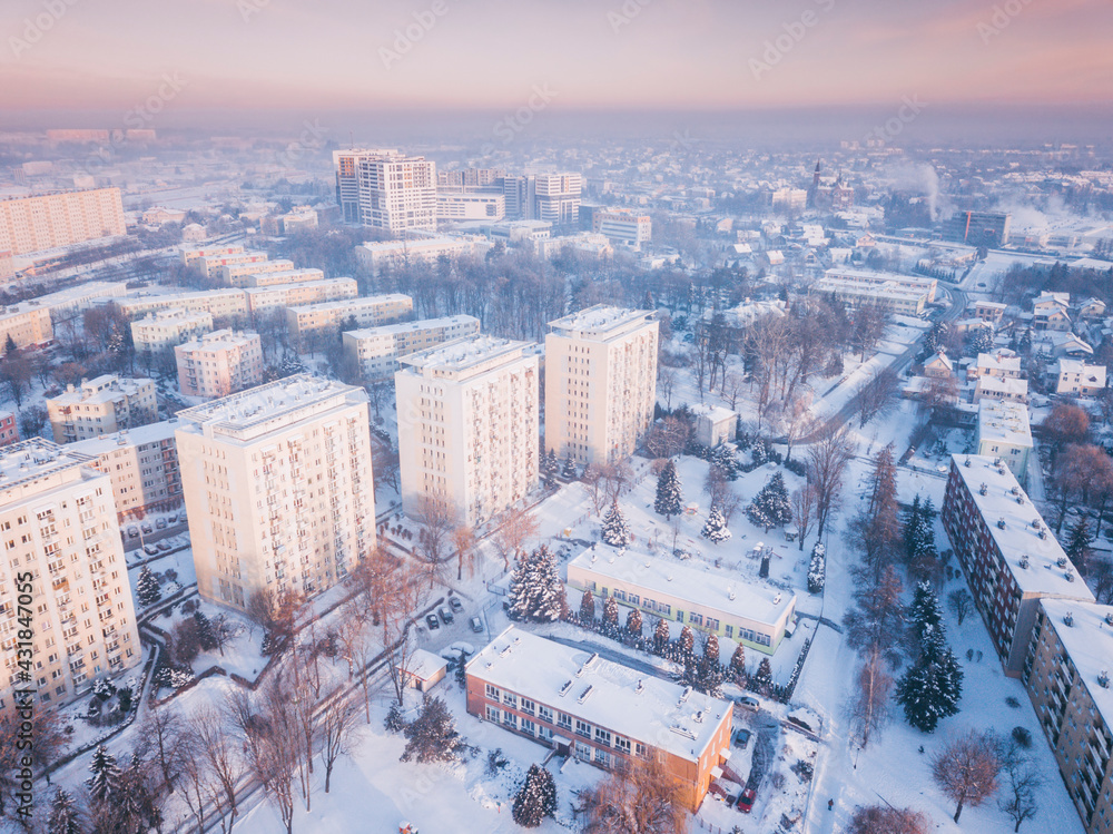 Fototapeta premium Aerial panorama of Rzeszow