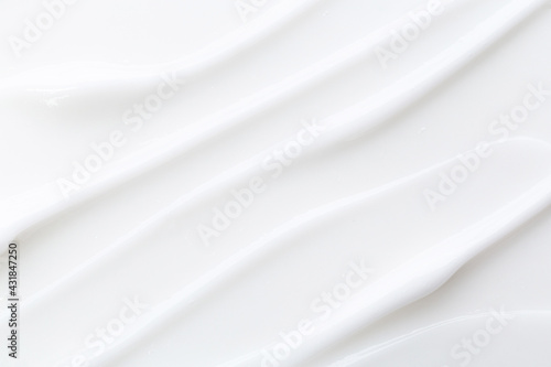 Beauty cream texture. Cosmetic lotion background. Creamy skincare product closeup © Nana_studio