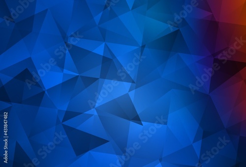 Light Blue, Red vector low poly texture.