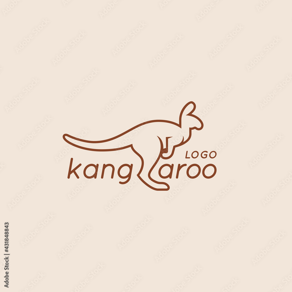 Fototapeta premium Kangaroo logo