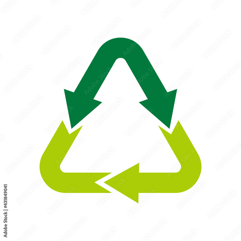 recycled arrows sign vector illustration isolated on white background recycled arrows sign vector illustration isolated on white background