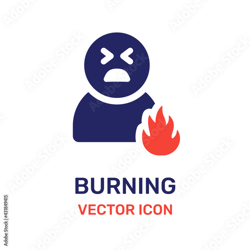 Painful feeling from burning icon