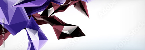Vector 3d triangles and pyramids abstract background for business or technology presentations, internet posters or web brochure covers