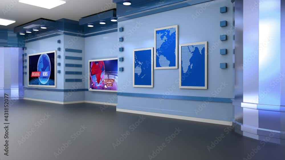 3D Virtual TV Studio News , TV On Wall.3D Virtual News Studio Background Loop 3D Virtual TV Studio News , TV On Wall.3D Virtual News Studio Background Loop