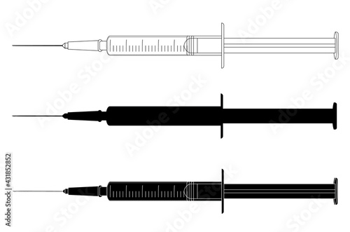 Syringe line art