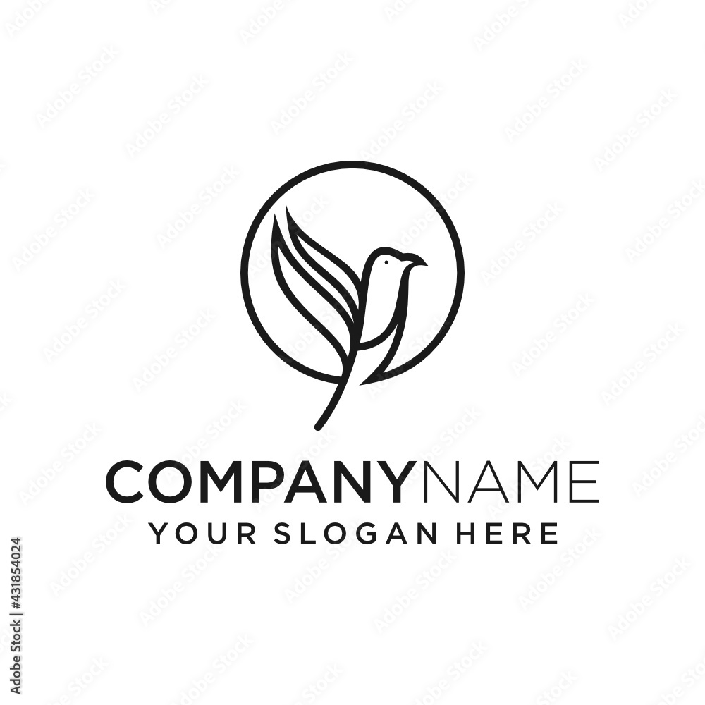 line art creative bird logo concept line art creative bird logo concept