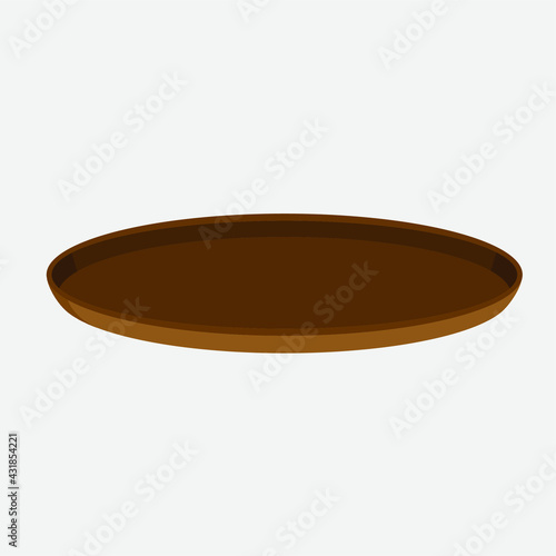 traditional clay pot in flat vector © efandis