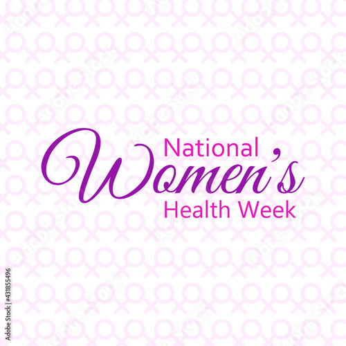 National Women's Health Week ,Vector Illustration.