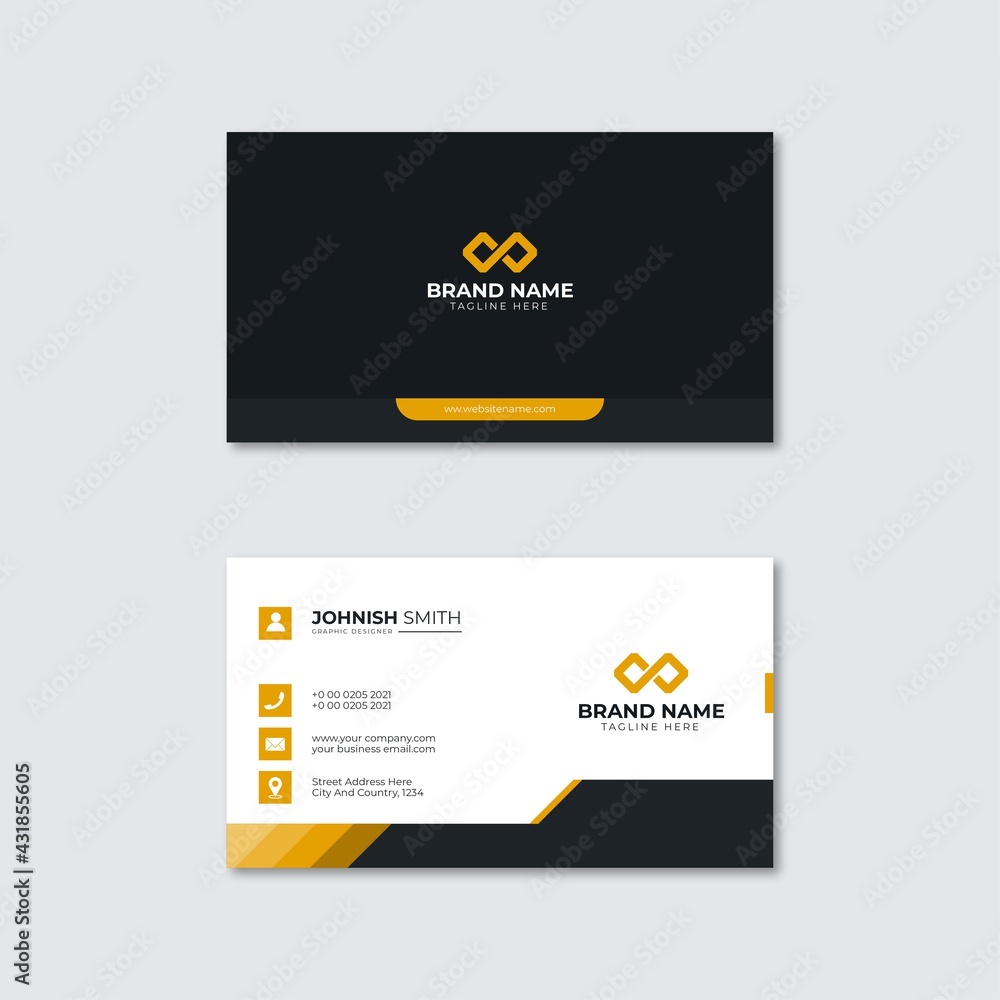 Modern professional business card design vector Modern professional business card design vector