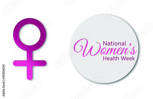 National Women's Health Week ,Vector Illustration.