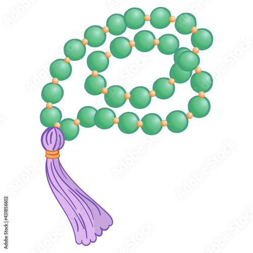 Mineral bracelet for health and wellbeing - crystal healing isolated vector