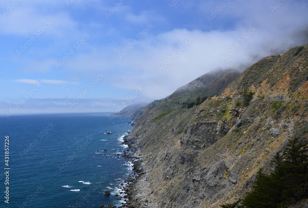 Panorama Landschaft am Pacific Coast Highway, Kalifornien