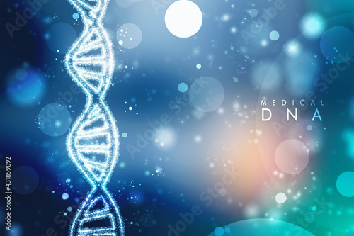 abstract medical DNA on medical background