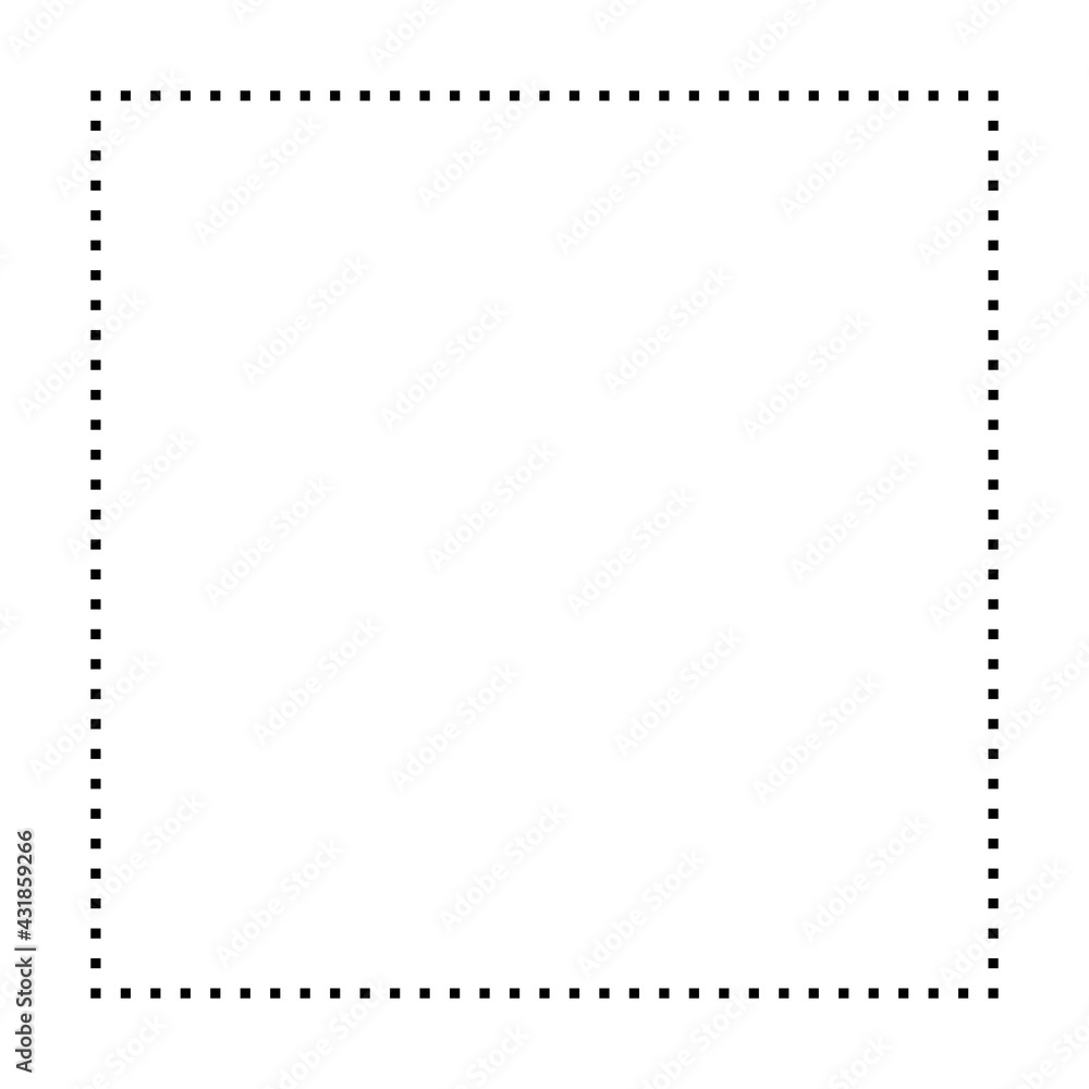 Square shape dotted icon vector symbol for creative graphic design ui element in a pictogram illustration Square shape dotted icon vector symbol for creative graphic design ui element in a pictogram illustration