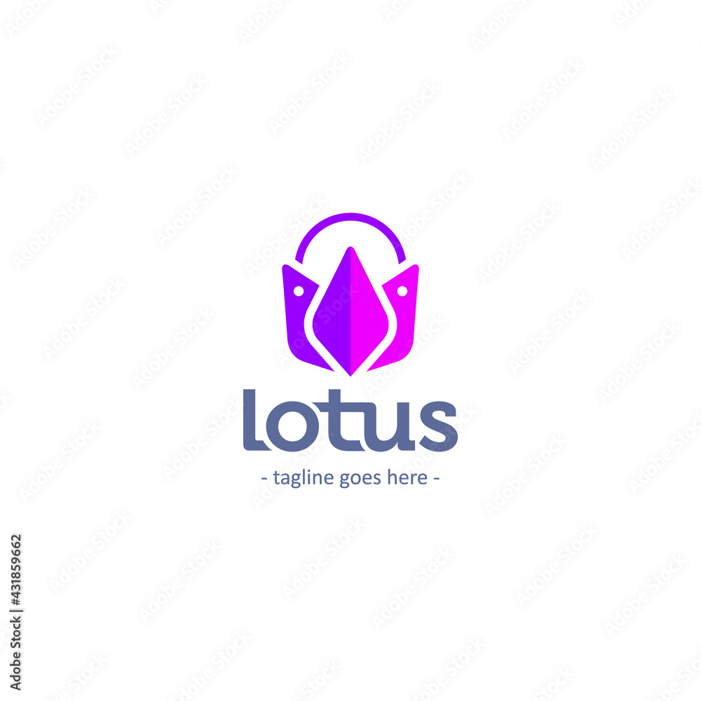 Lotus Bag logo Simple Lotus Bag logo Simple