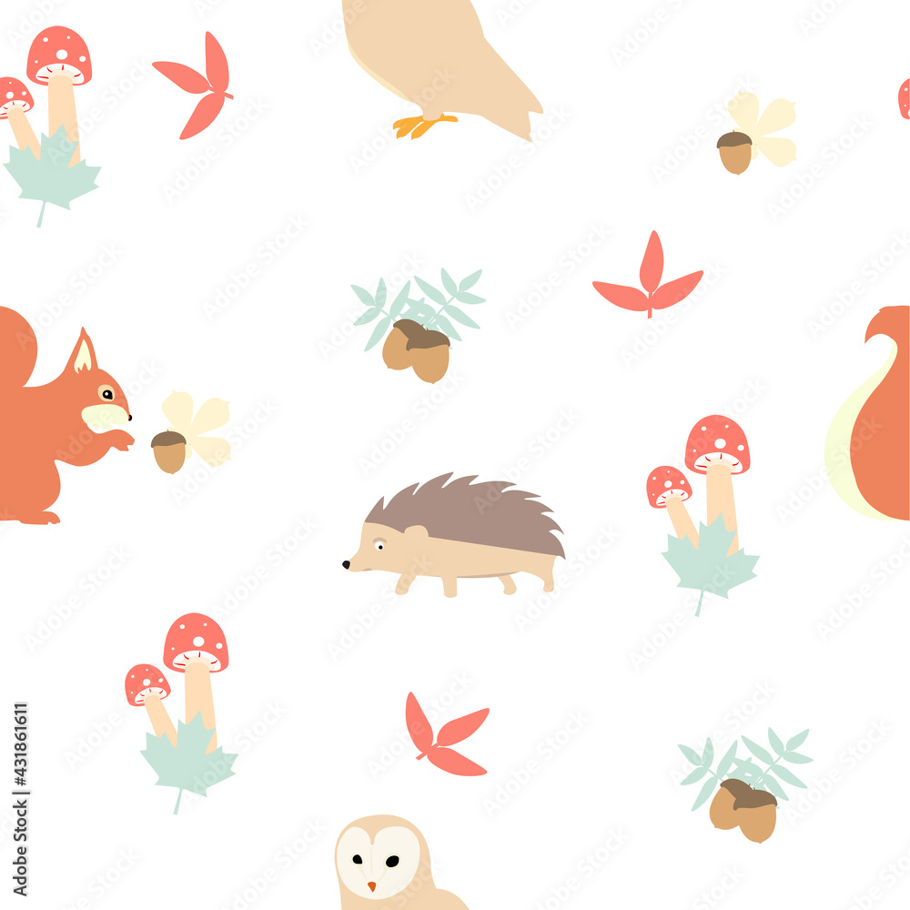 Forest seamless pattern Forest seamless pattern