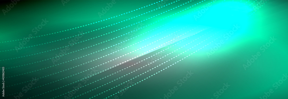 Neon shiny color background with light glowing wave line particles. Wallpaper background, design templates for business or technology presentations, internet posters or web brochure covers Neon shiny color background with light glowing wave line particles. Wallpaper background, design templates for business or technology presentations, internet posters or web brochure covers