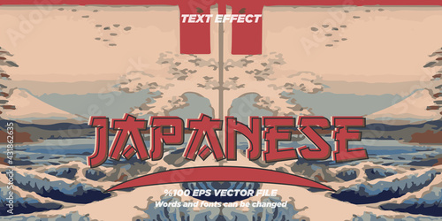 Japanese Editable Text Vector
