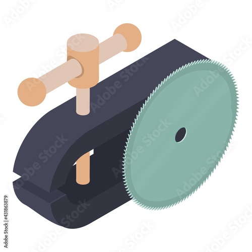 Turner equipment icon. Isometric illustration of turner equipment vector icon for web