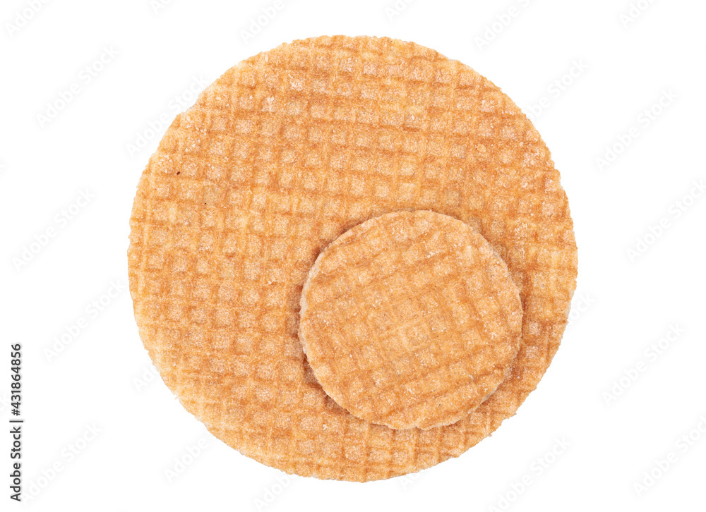 Dutch Caramel waffles, small and big, round stroopwafel Dutch Caramel waffles, small and big, round stroopwafel
