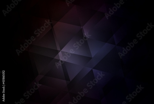 Dark Gray vector shining triangular background.