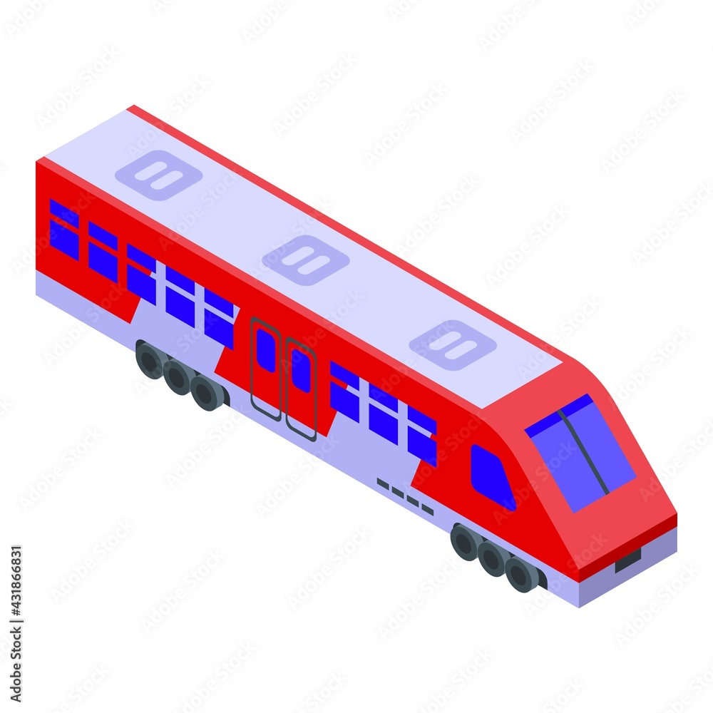 Speedy train icon. Isometric of Speedy train vector icon for web design isolated on white background Speedy train icon. Isometric of Speedy train vector icon for web design isolated on white background