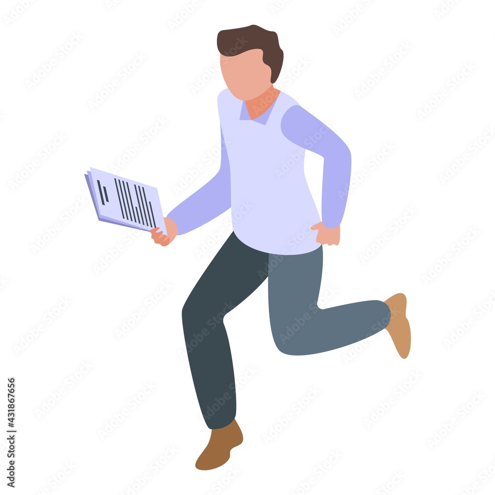 Businessman time icon. Isometric of Businessman time vector icon for web design isolated on white background Businessman time icon. Isometric of Businessman time vector icon for web design isolated on white background