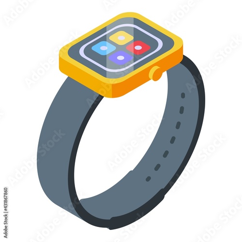 Smart watch icon. Isometric of Smart watch vector icon for web design isolated on white background