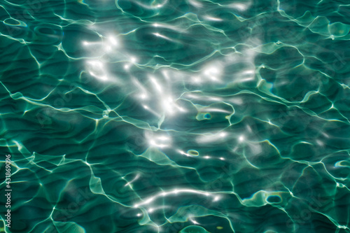 shining aquamarine sea water surface 