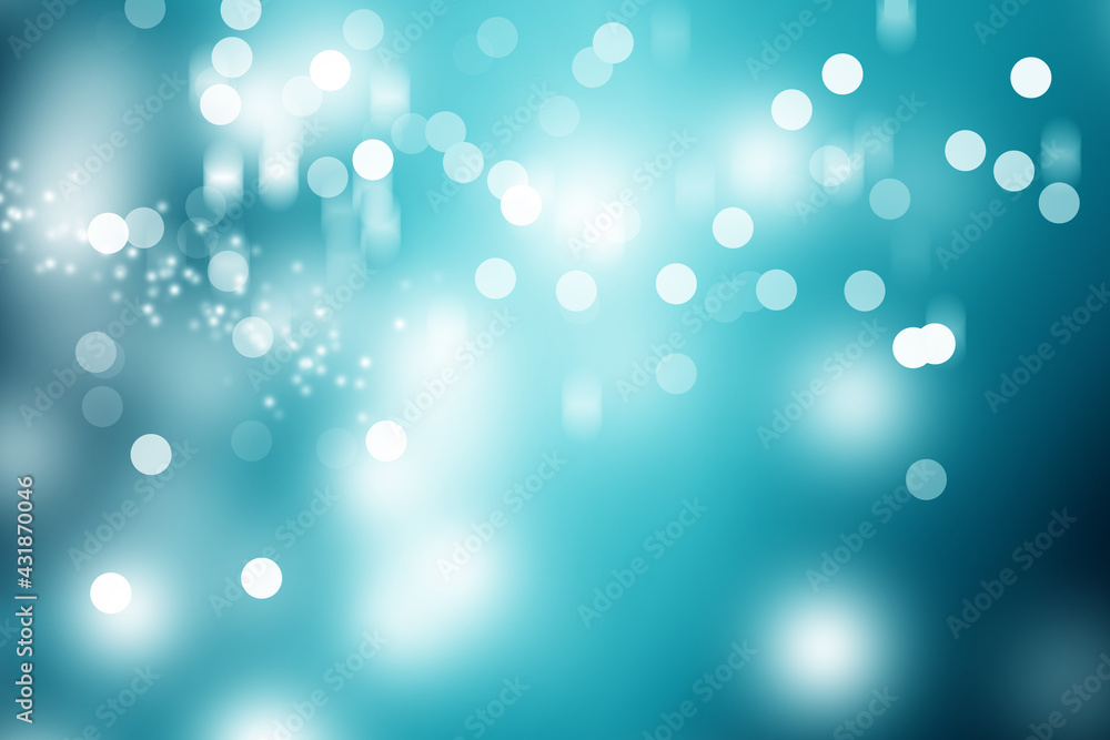 white bokeh blur background , Circle light on blue background , abstract light background white bokeh blur background , Circle light on blue background , abstract light background