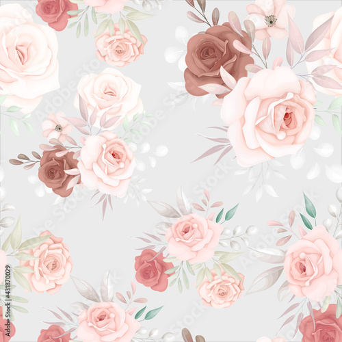 Beautiful soft floral seamless pattern