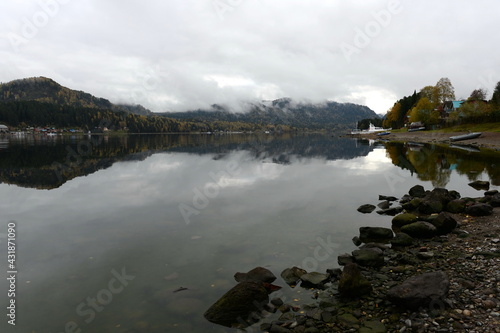 Morning on Lake Teletskoye. Altai Republic. Western Siberia photo