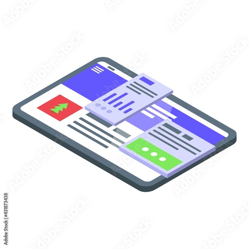 Gadget interface icon. Isometric of Gadget interface vector icon for web design isolated on white background