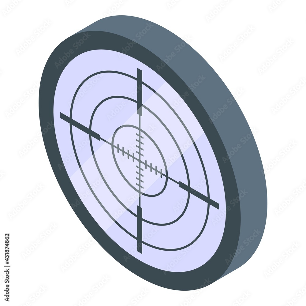 Weapon sight icon. Isometric of Weapon sight vector icon for web design isolated on white background Weapon sight icon. Isometric of Weapon sight vector icon for web design isolated on white background