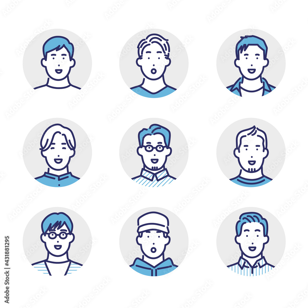 喜んだ顔の男性の上半身アイコンのイラスト素材 Stock Vector Adobe Stock 喜んだ顔の男性の上半身アイコンのイラスト素材 Stock Vector Adobe Stock