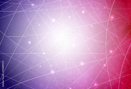 Dark Purple, Pink vector pattern with sharp lines.