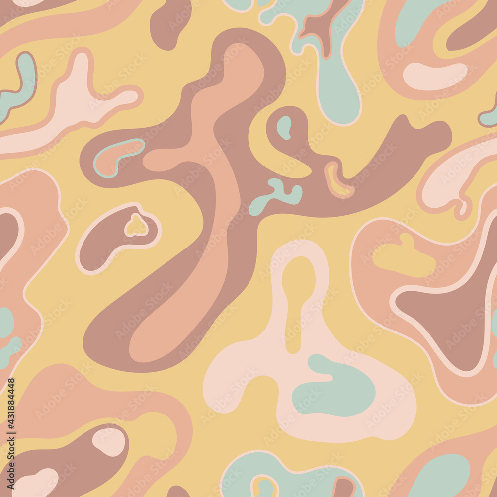 Abstract simple minimalistic liquid marble pattern. Flat design. Swirls of earth colors. Seamless background Abstract simple minimalistic liquid marble pattern. Flat design. Swirls of earth colors. Seamless background