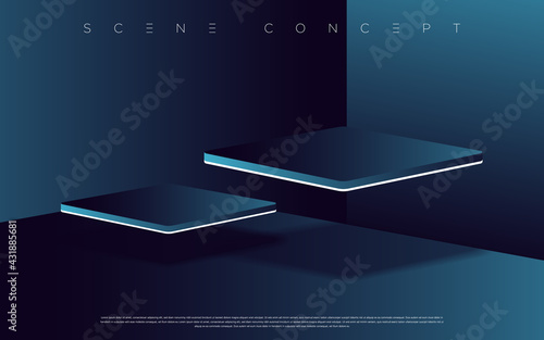3d vector geometrical abstract podium floor product place for advertising design, website, presentation, wallpaper, celebration commercial etc. EPS 10.