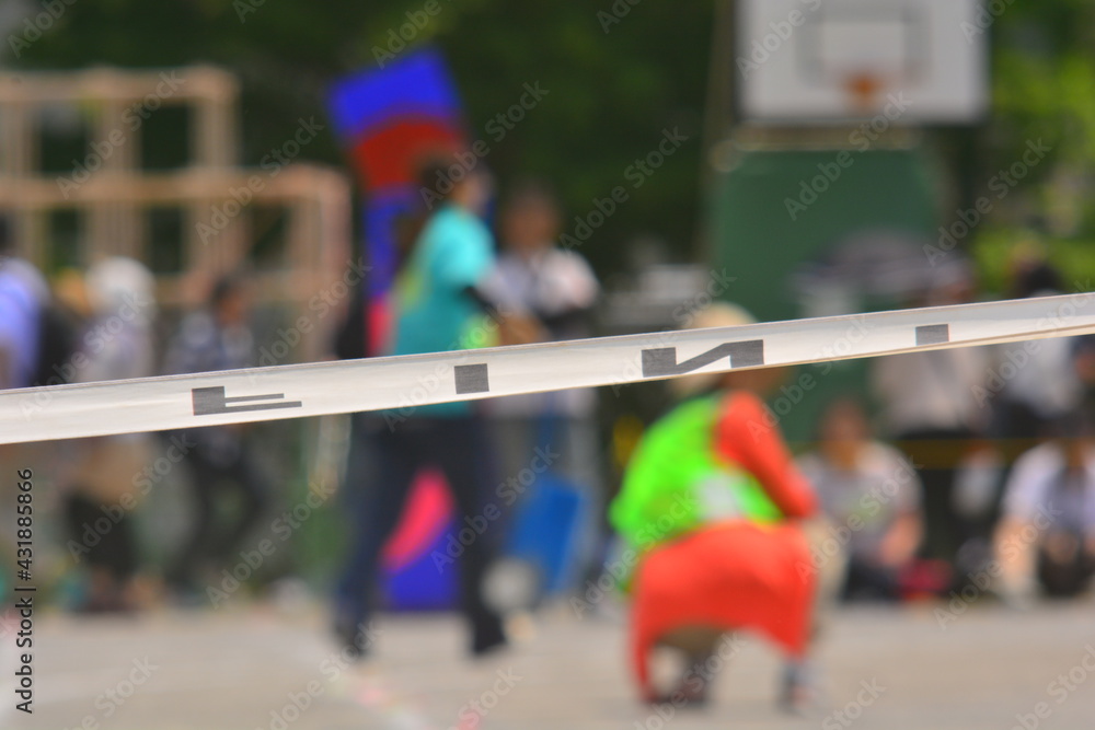 Fototapeta premium 運動会のゴールテープ