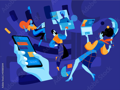 Persone che comunicano con strumenti software innovativi